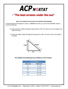 16 X 9 Format Standard Screen Dimensions (1)